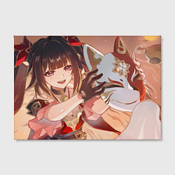 Холст прямоугольный Honkai Star Rail Sparkle and kitsune mask, цвет: 3D-принт — фото 2