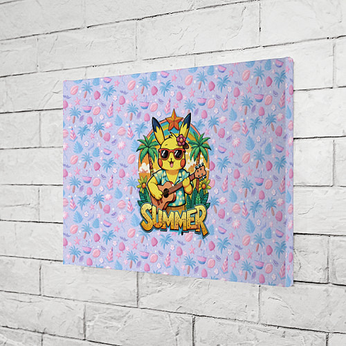 Картина прямоугольная Жаркое лето с Пикачу / 3D-принт – фото 3