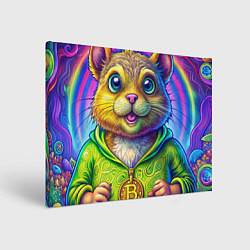 Холст прямоугольный Хомяк и биткоин, цвет: 3D-принт