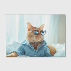Холст прямоугольный Альфа кот, цвет: 3D-принт — фото 2
