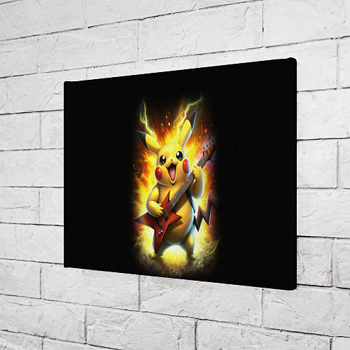 Картина прямоугольная Пикачу рок звезда с электрогитарой / 3D-принт – фото 3