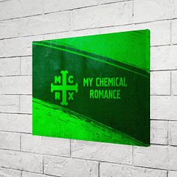 Холст прямоугольный My Chemical Romance - green gradient по-горизонтал, цвет: 3D-принт — фото 2