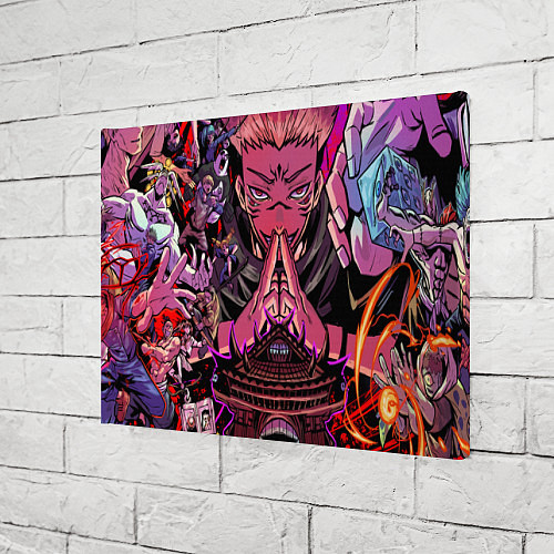 Картина прямоугольная Магическая битва Сукуна расширение территории / 3D-принт – фото 3