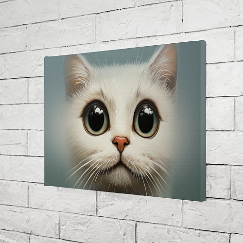 Картина прямоугольная Белый кот - big picture / 3D-принт – фото 3