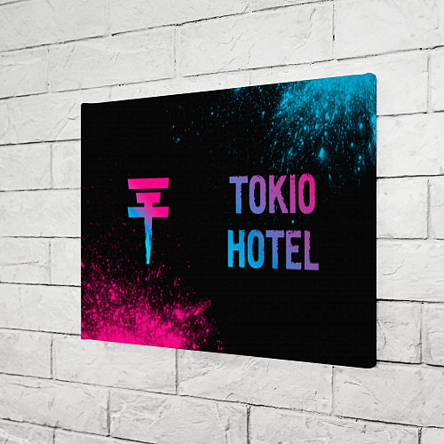 Картина прямоугольная Tokio Hotel - neon gradient по-горизонтали / 3D-принт – фото 3