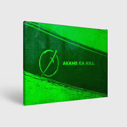 Холст прямоугольный Akame ga Kill - green gradient по-горизонтали, цвет: 3D-принт