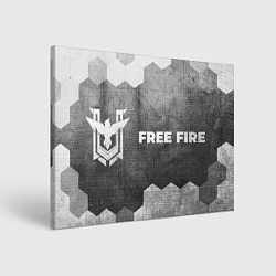 Холст прямоугольный Free Fire - grey gradient по-горизонтали, цвет: 3D-принт