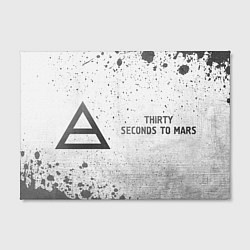 Холст прямоугольный Thirty Seconds to Mars - white gradient по-горизон, цвет: 3D-принт — фото 2