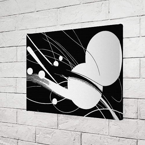 Картина прямоугольная Black and white vanguard abstraction - ai art fant / 3D-принт – фото 3