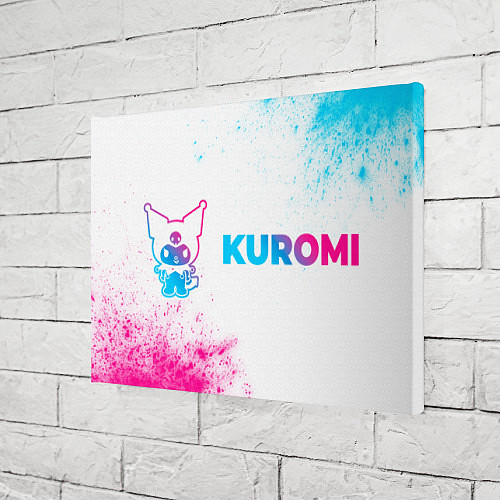 Картина прямоугольная Kuromi neon gradient style по-горизонтали / 3D-принт – фото 3