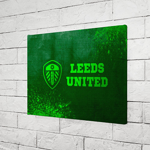 Картина прямоугольная Leeds United - green gradient по-горизонтали / 3D-принт – фото 3