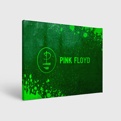 Холст прямоугольный Pink Floyd - green gradient по-горизонтали, цвет: 3D-принт