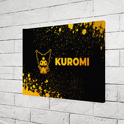 Холст прямоугольный Kuromi - gold gradient по-горизонтали, цвет: 3D-принт — фото 2