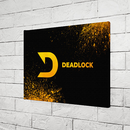 Картина прямоугольная Deadlock - gold gradient по-горизонтали / 3D-принт – фото 3
