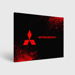 Холст прямоугольный Mitsubishi - red gradient по-горизонтали, цвет: 3D-принт