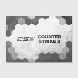 Холст прямоугольный Counter Strike 2 - white gradient по-горизонтали, цвет: 3D-принт — фото 2