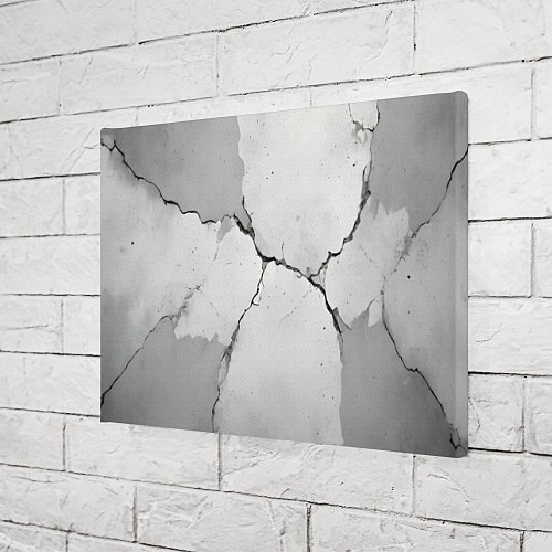 Картина прямоугольная Растрескавшийся бетон / 3D-принт – фото 3
