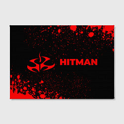 Холст прямоугольный Hitman - red gradient по-горизонтали, цвет: 3D-принт — фото 2