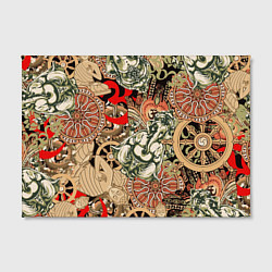 Холст прямоугольный Будда и Ганеша на фоне сансары и мандалы, цвет: 3D-принт — фото 2