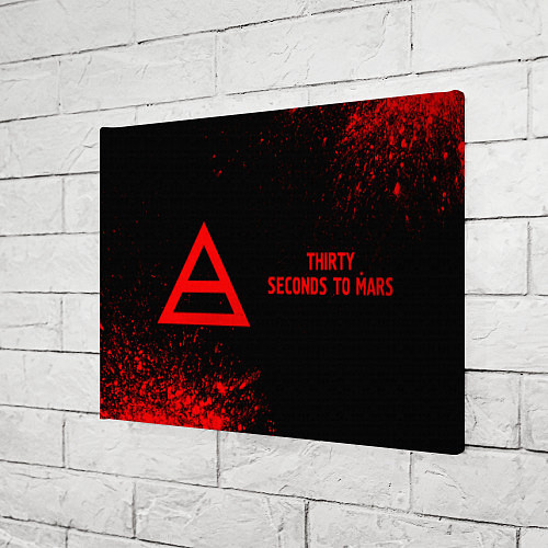 Картина прямоугольная Thirty Seconds to Mars - red gradient по-горизонта / 3D-принт – фото 3