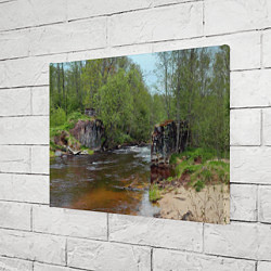 Холст прямоугольный Природа России разрушенный мост, цвет: 3D-принт — фото 2