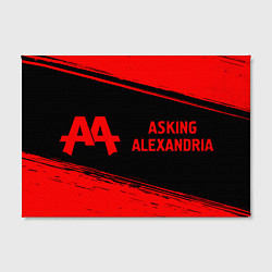 Холст прямоугольный Asking Alexandria - red gradient по-горизонтали, цвет: 3D-принт — фото 2