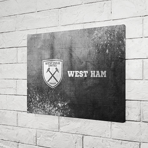 Картина прямоугольная West Ham - grey gradient по-горизонтали / 3D-принт – фото 3