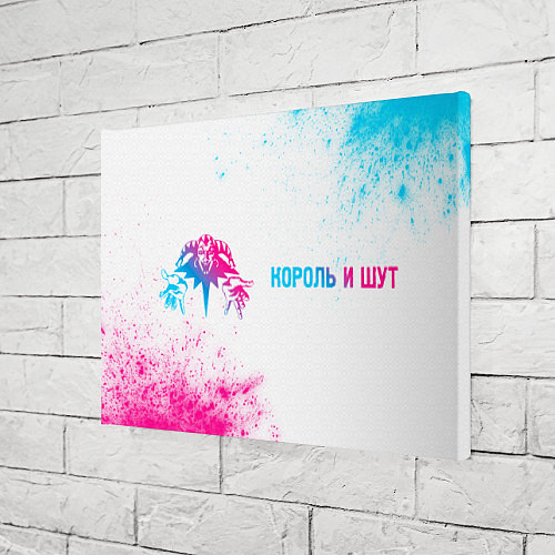 Картина прямоугольная Король и Шут neon gradient style по-горизонтали / 3D-принт – фото 3