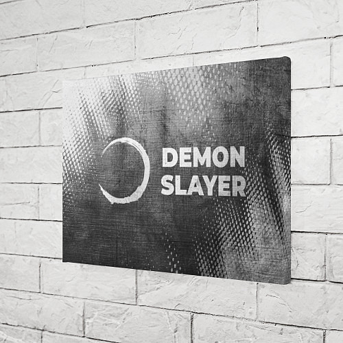 Картина прямоугольная Demon Slayer - grey gradient по-горизонтали / 3D-принт – фото 3