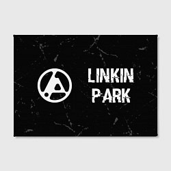 Холст прямоугольный Linkin Park 2024 glitch на темном фоне по-горизонт, цвет: 3D-принт — фото 2