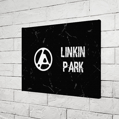 Картина прямоугольная Linkin Park 2024 glitch на темном фоне по-горизонт / 3D-принт – фото 3