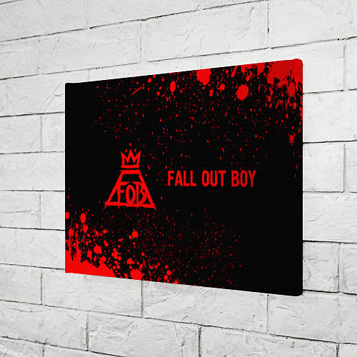 Картина прямоугольная Fall Out Boy - red gradient по-горизонтали / 3D-принт – фото 3