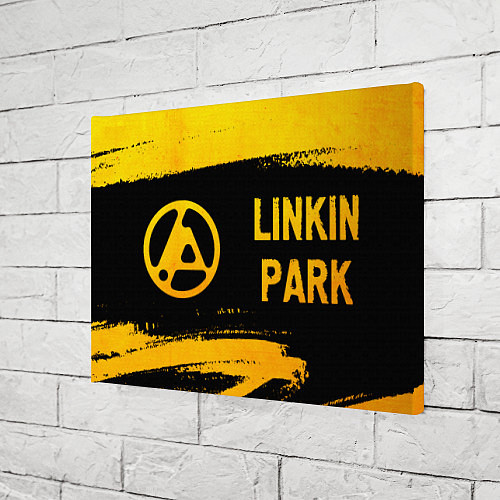 Картина прямоугольная Linkin Park 2024 - gold gradient по-горизонтали / 3D-принт – фото 3