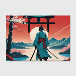 Холст прямоугольный Самурай на рассвете, цвет: 3D-принт — фото 2