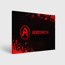 Холст прямоугольный Aerosmith - red gradient по-горизонтали, цвет: 3D-принт