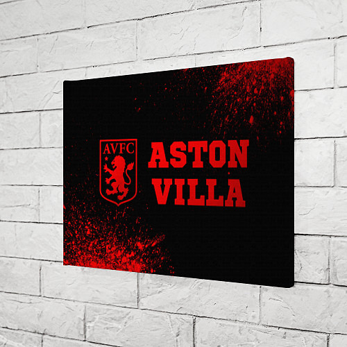 Картина прямоугольная Aston Villa - red gradient по-горизонтали / 3D-принт – фото 3