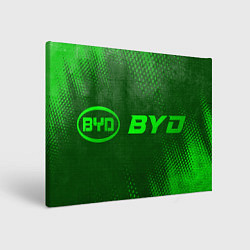 Холст прямоугольный BYD - green gradient по-горизонтали, цвет: 3D-принт