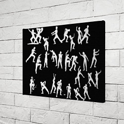 Холст прямоугольный Silhouettes of moving people, цвет: 3D-принт — фото 2