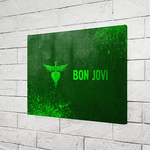 Картина прямоугольная Bon Jovi - green gradient по-горизонтали / 3D-принт – фото 3