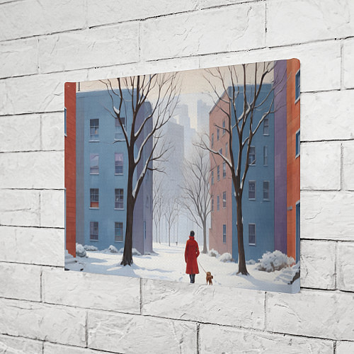 Картина прямоугольная Прогулка зима / 3D-принт – фото 3