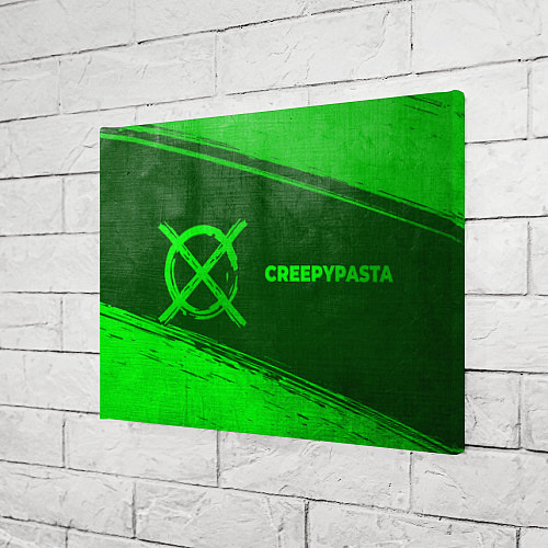 Картина прямоугольная CreepyPasta - green gradient по-горизонтали / 3D-принт – фото 3