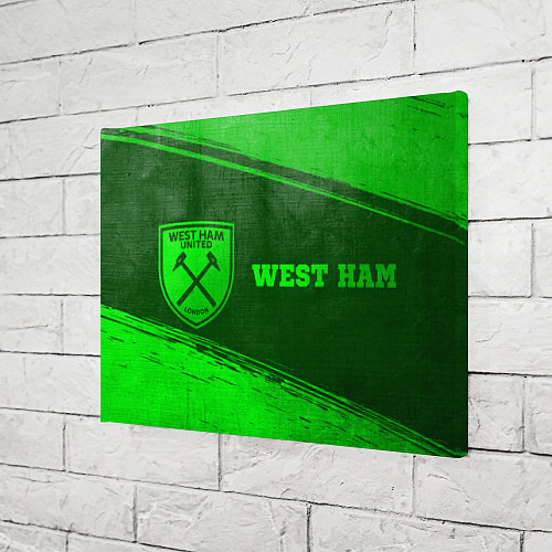 Картина прямоугольная West Ham - green gradient по-горизонтали / 3D-принт – фото 3