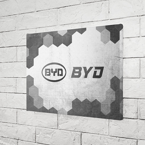 Картина прямоугольная BYD - white gradient по-горизонтали / 3D-принт – фото 3