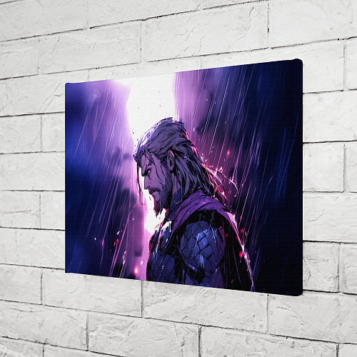 Картина прямоугольная Thor - Neon rain / 3D-принт – фото 3