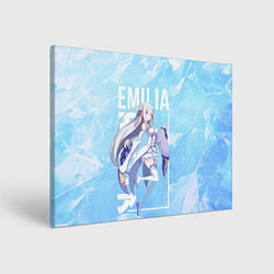 Холст прямоугольный Эмилия Re:Zero, цвет: 3D-принт