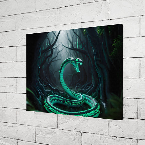 Картина прямоугольная Змея в неоновом лесу / 3D-принт – фото 3