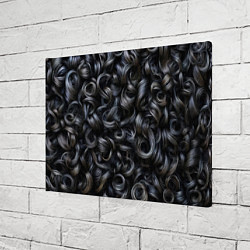 Холст прямоугольный Черные кудри, цвет: 3D-принт — фото 2