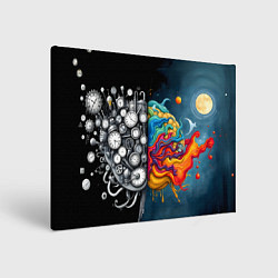 Холст прямоугольный Креативный мозг, цвет: 3D-принт