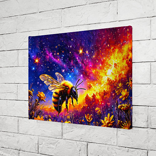 Картина прямоугольная Пчелка в космосе / 3D-принт – фото 3