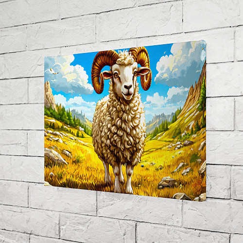 Картина прямоугольная Баран / 3D-принт – фото 3